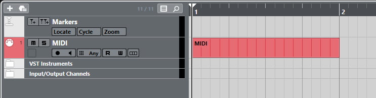 Creating a new MIDI part